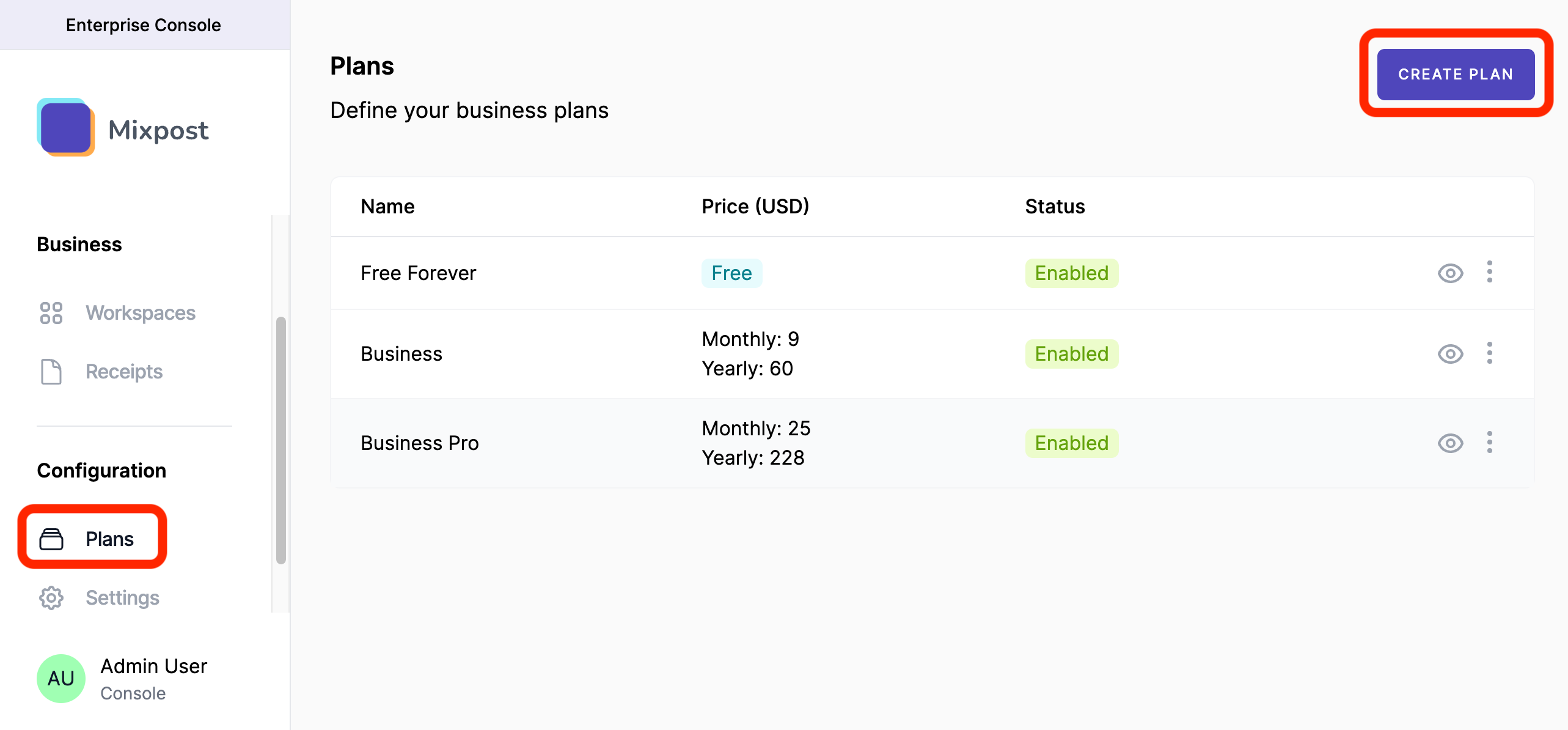 Mixpost Manage Plans - 1