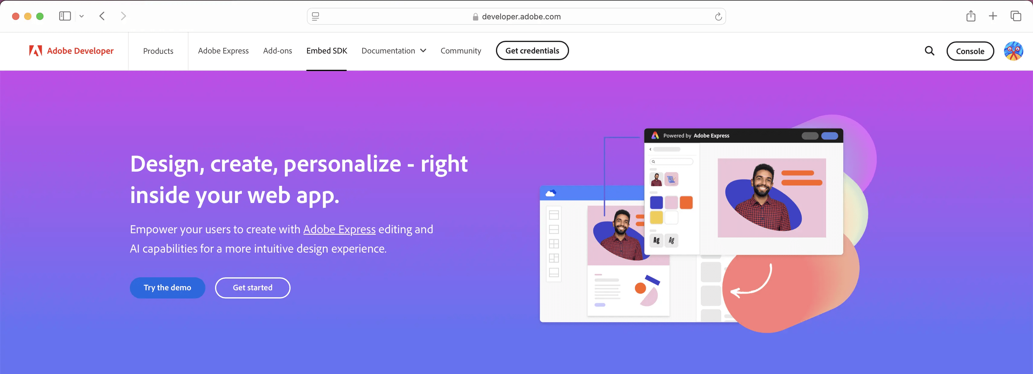 Adobe Express Quickstart Home