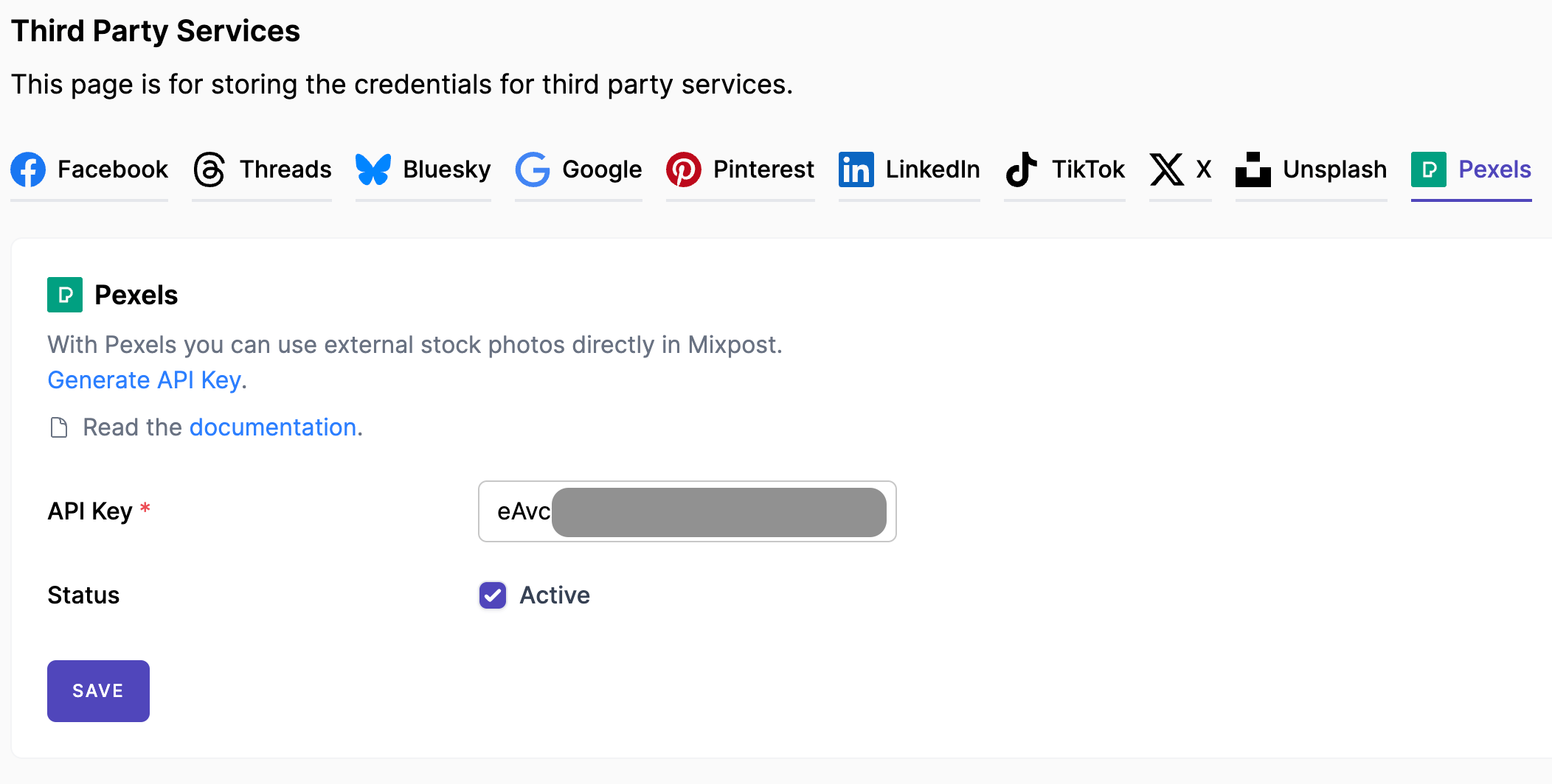 Mixpost Service Form - Pexels