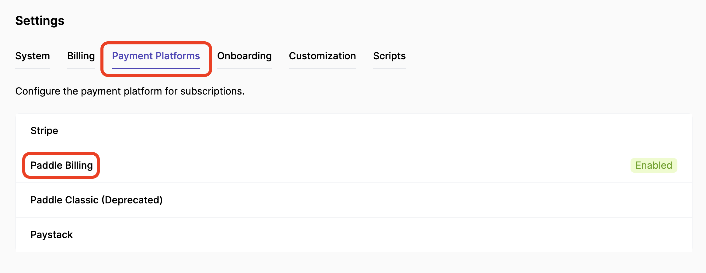 Mixpost Dashboard Paddle Credentials 1