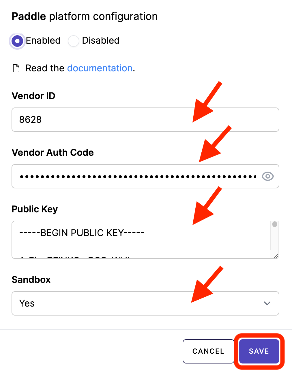 Mixpost Dashboard Paddle Credentials 4