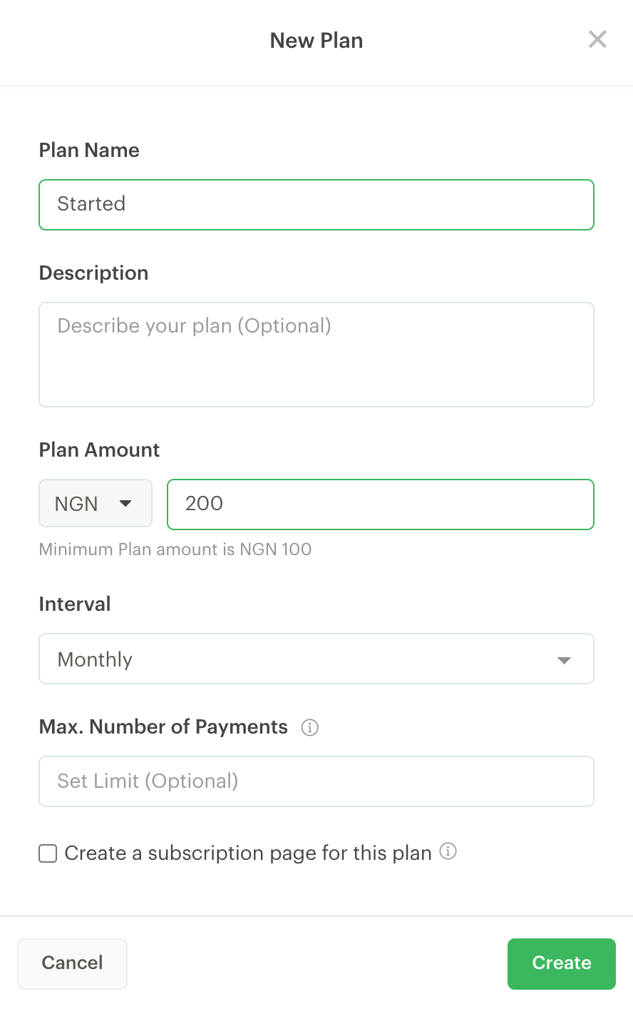 Mixpost Dashboard Paystack Subscription Plan