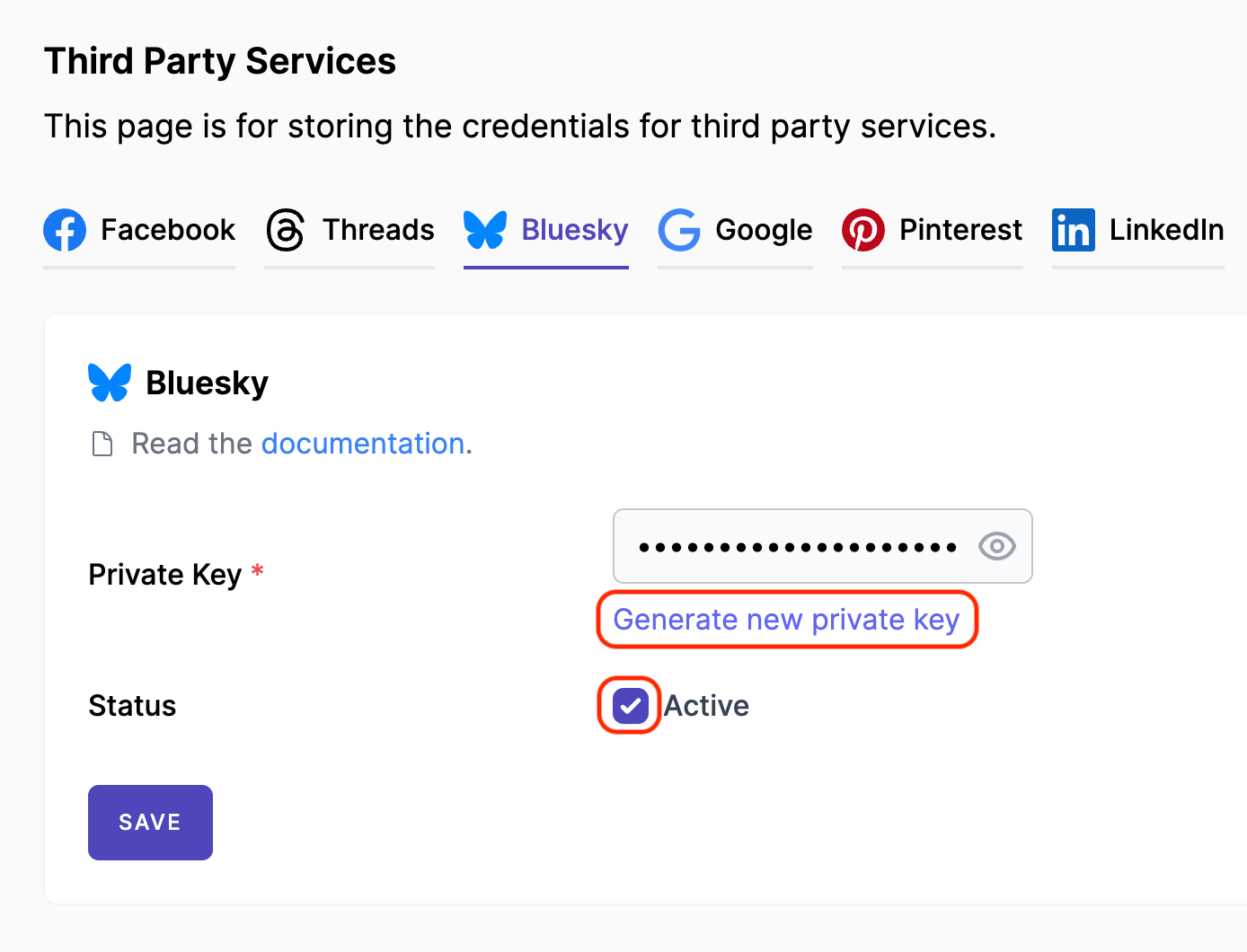 Bluesky generate private key