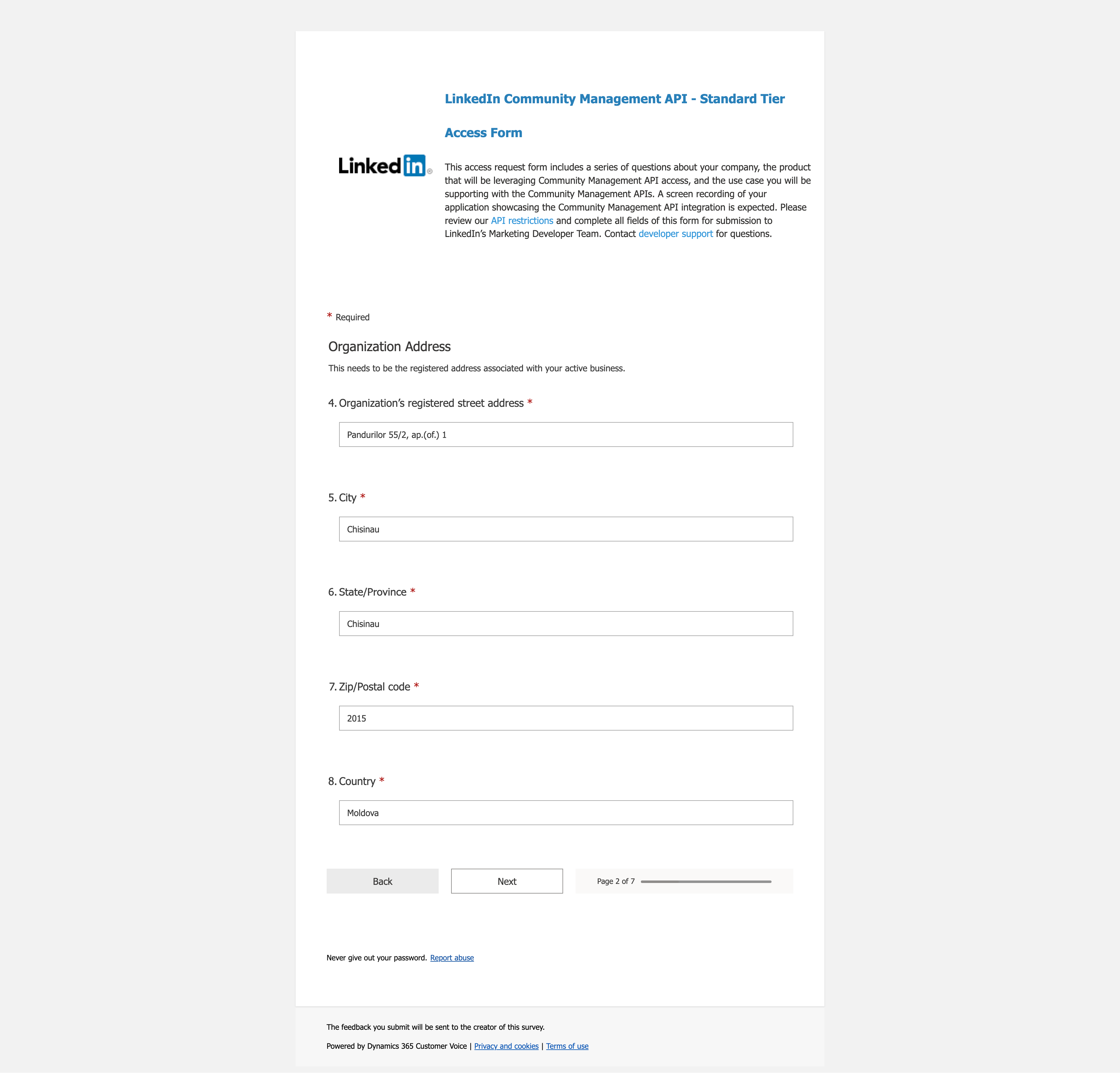 Access request form 2