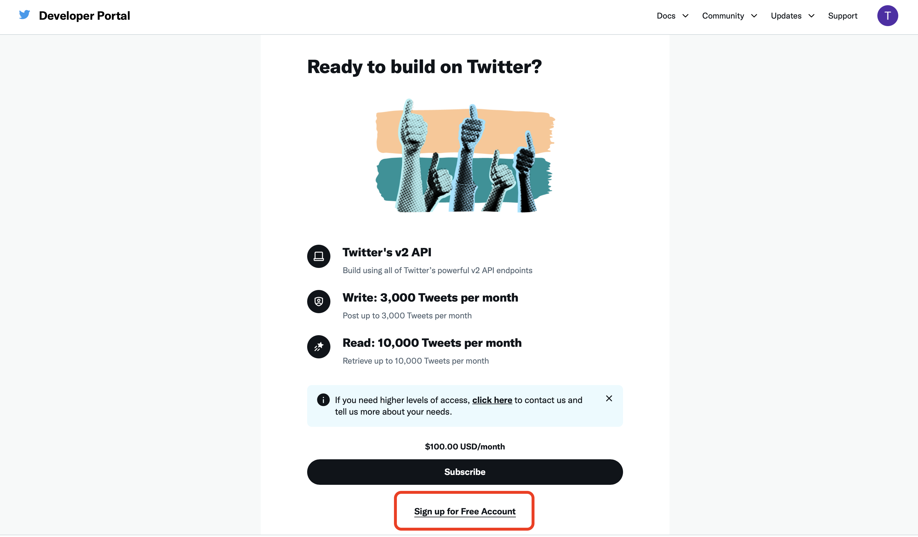 Create a Twitter Developer account