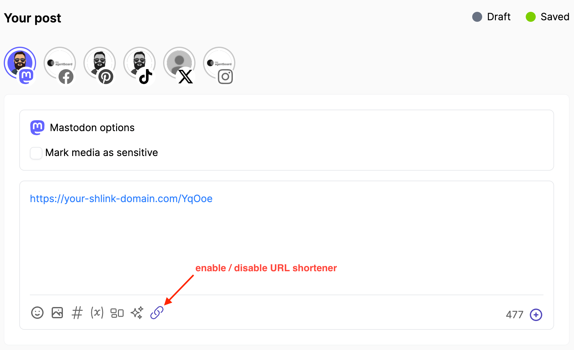 URL Shortener Button